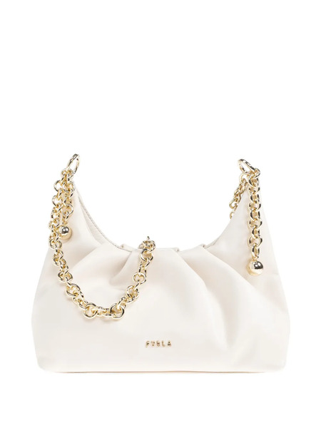  Furla Delia Chain Lambskin Shoulder Bag - White 