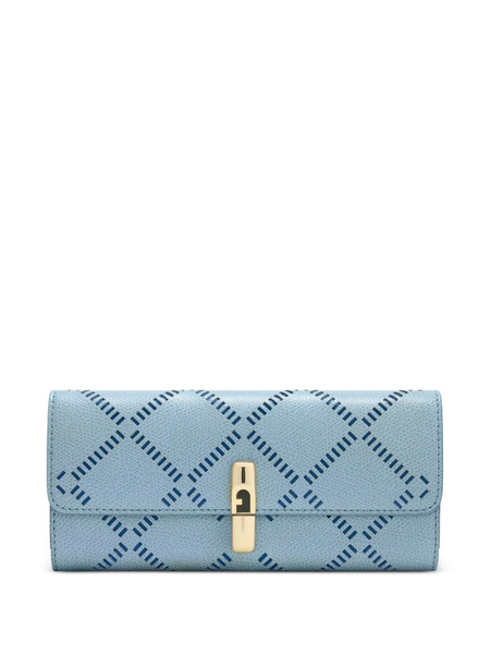  Furla Iride Turnlock Patterned Wallet - Blue 