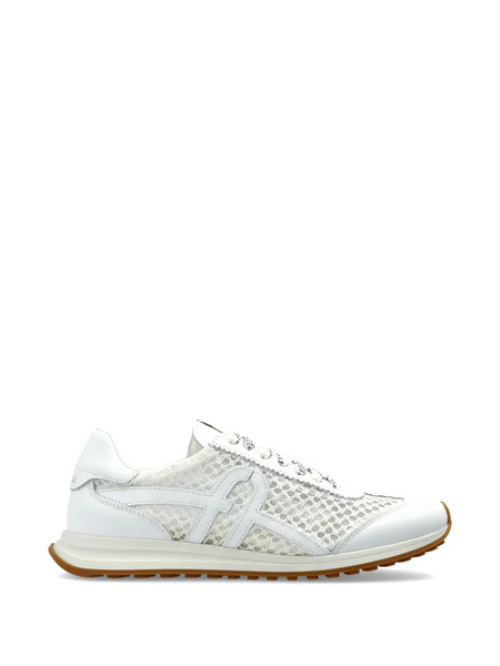  Furla Lace-up Leather Sneakers - White 