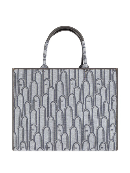  Furla Large Opportunity Patterned Tote Bag - Grey 