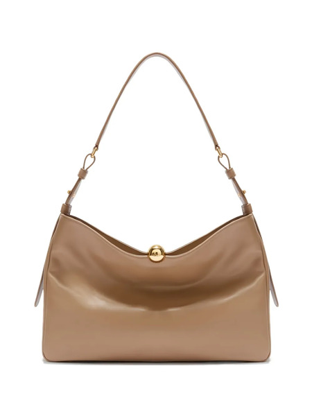  Furla Large Sfera Soft Leather Shoulder Bag - Neutrals 