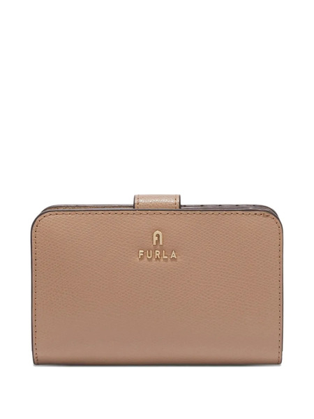  Furla Medium Camelia Leather Flap Wallet - Neutrals 