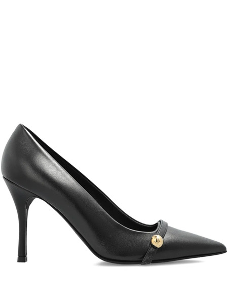  Furla 100mm Leather Heeled Pumps - Black 