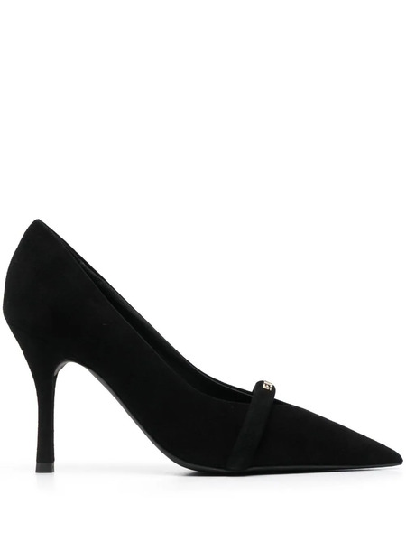  Furla 80mm Logo-plaque Leather Pumps - Black 