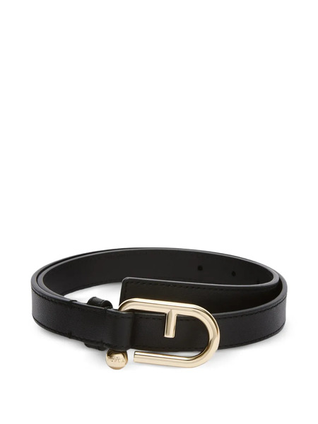  Furla Nuvola Leather Buckle Belt - Black 