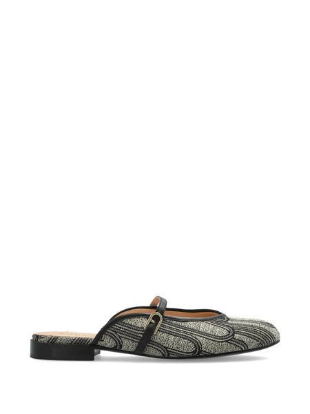  Furla Patterned Strap Mules - Neutrals 