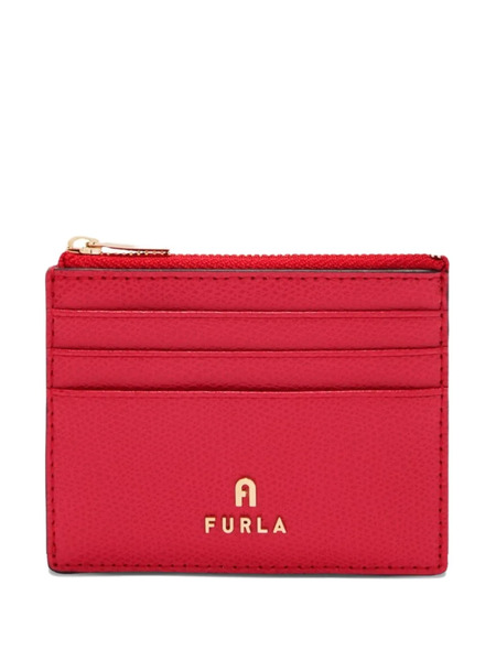  Furla Small Camelia Zip-top Card Holder - Red 