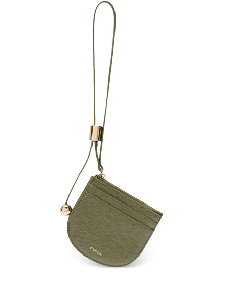  Furla Small Laura Sfera Leather Card Holder - Green 