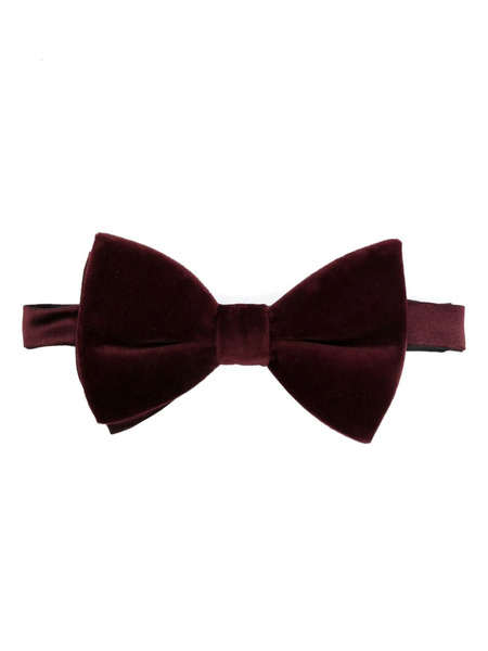  Fursac Adjustable Velvet Bow Tie - Purple 