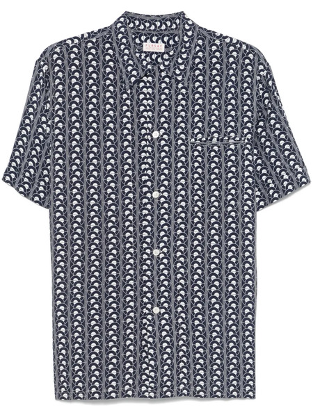  Fursac Geometric-print Shirt - Blue 