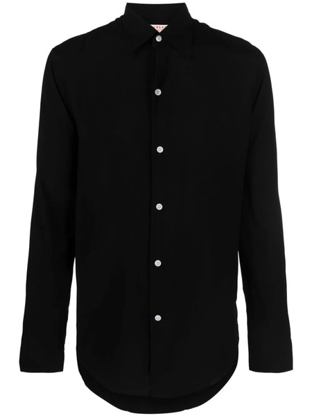 Fursac Pointed-collar Long-sleeved Shirt - Black 