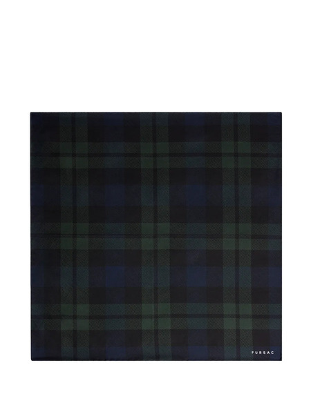  Fursac Tartan Pocket Square - Black 