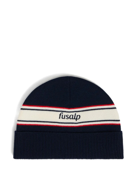  Fusalp Embroiderd-logo Beanie Hat - Blue 
