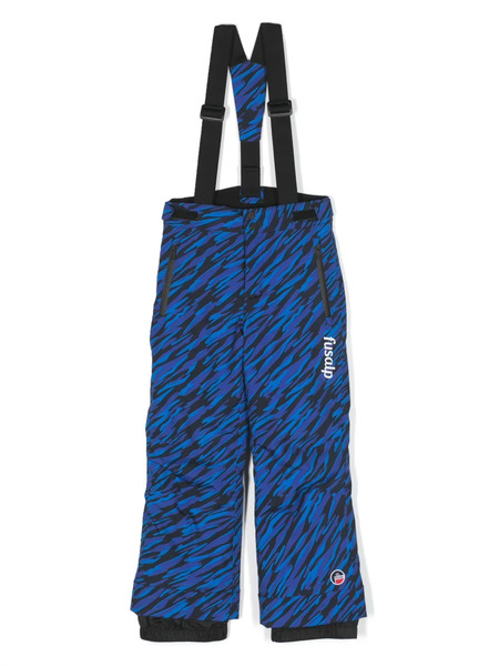  Fusalp Kids Camouflage-print Logo-patch Ski Trousers - Blue 
