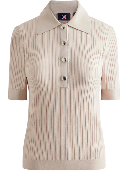  Fusalp Knitted Polo Top - Neutrals 