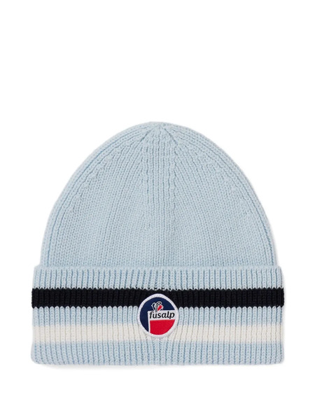  Fusalp Ribbed-knit Logo Hat - Blue 