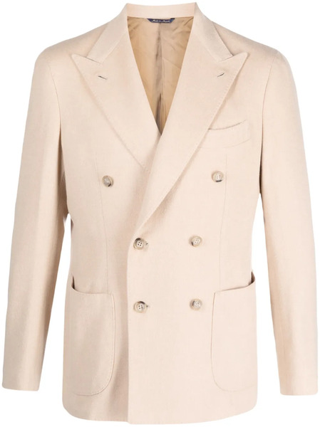  Gabo Napoli Double-breasted Camel-hair Blazer - Neutrals 