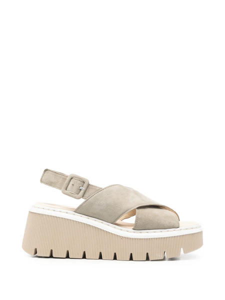  Gabor Cross-over Platform Sandals - Neutrals 