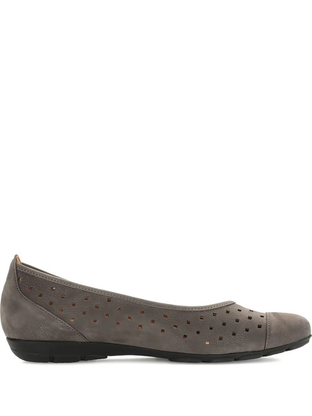  Gabor Perforated Ballet Flats - Grey 