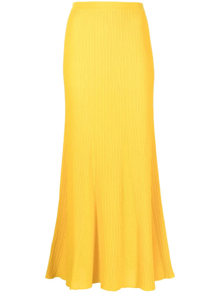  Gabriela Hearst High-waisted Wool Skirt - Yellow 