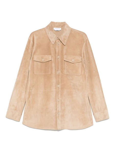  Gabriela Hearst Leather Shirt - Neutrals 