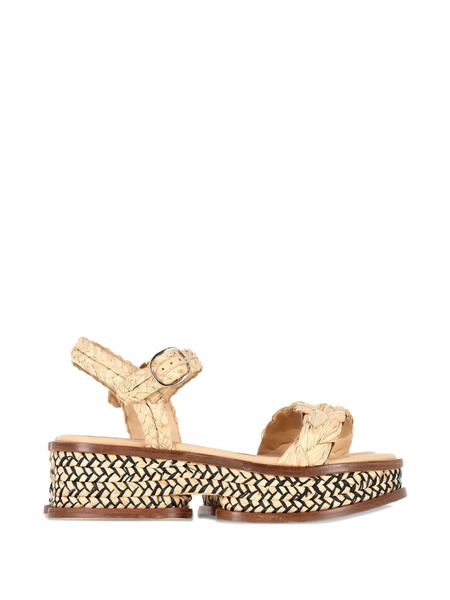  Gabriela Hearst X Clergerie Michael Braided Platform Sandals - Neutrals 