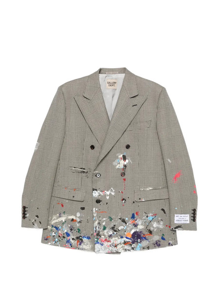  Gallery Dept. Check-pattern Double-breasted Coat - Grey 