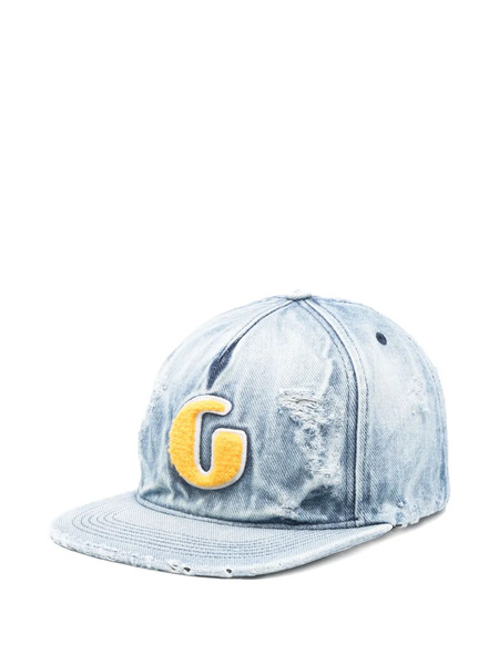  Gallery Dept. Logo-appliqué Distressed-effect Cap - Blue 
