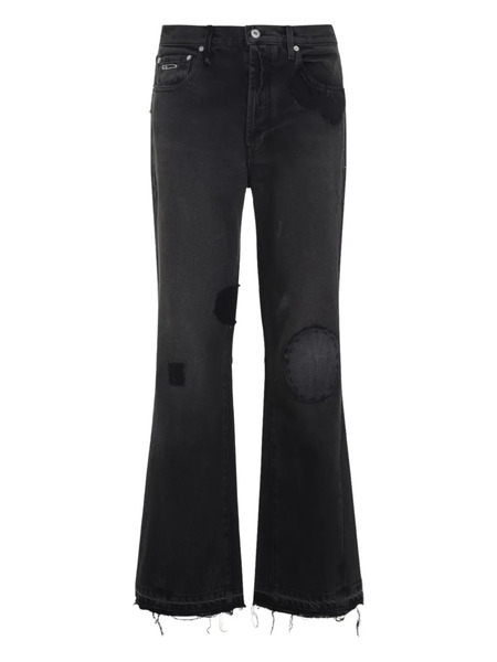  Gallery Dept. Patched Frayed Jeans - Black 