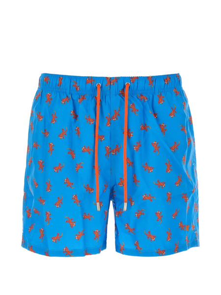  Gallo Drawstring Printed Swim Shorts - Blue 