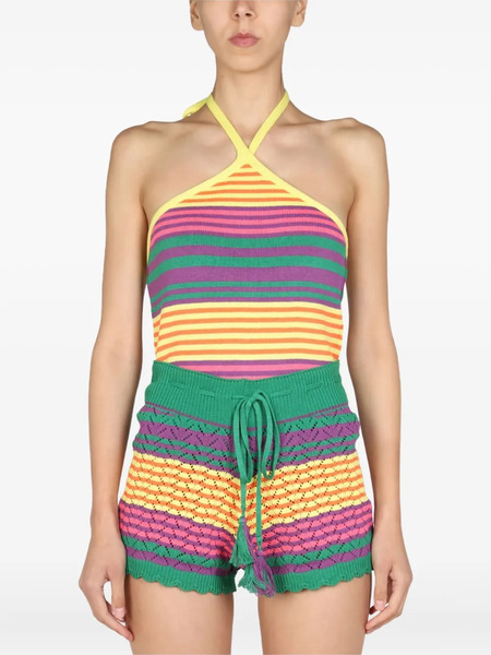  Gallo Striped Halter-neck Top - Yellow 