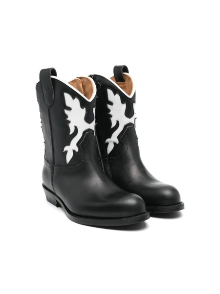  Gallucci Kids Colourblock Cowboy Boots - Black 
