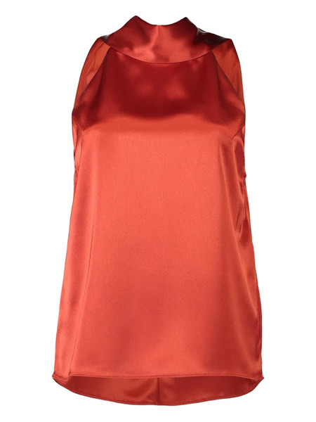  Galvan London Halter-neck Bow-detail Blouse - Red 