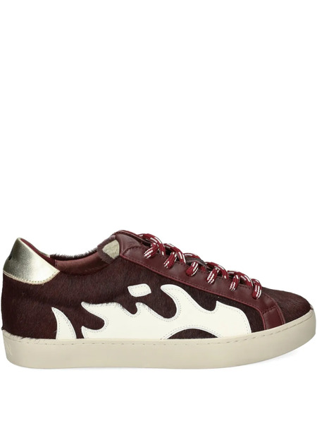  Gamin Flame-patch Sneakers - Brown 