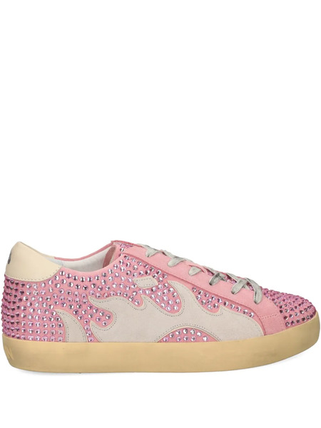  Gamin Rhinestone-embellished Low-top Sneakers - Pink 