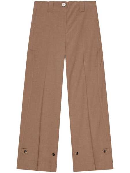  Ganni Adjustable-leg Tailored Trousers - Neutrals 