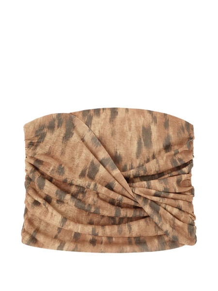  Ganni Animal-print Top - Neutrals 