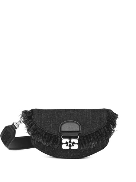 Ganni Denim Crossbody Bag - Black 