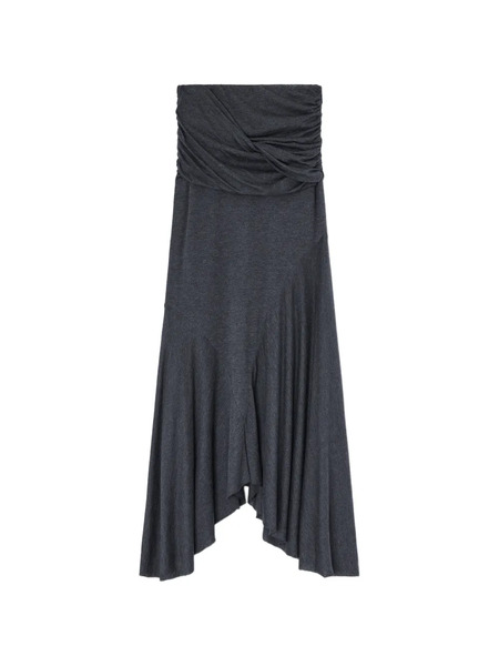  Ganni Draped Maxi Skirt - Grey 