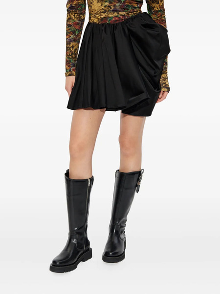  Ganni Draped Mini Skirt - Black 