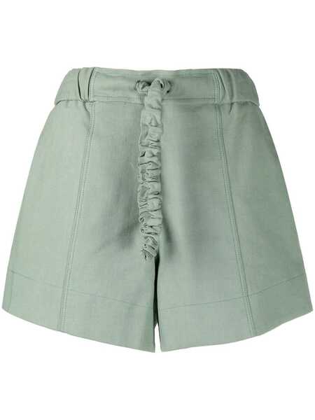  Ganni Drawstring Suiting Shorts - Green 