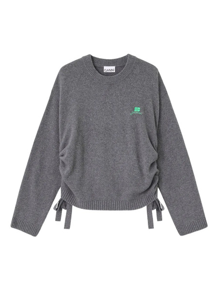  Ganni Drawstring Sweater - Grey 