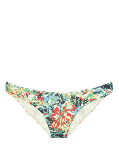  Ganni Floral-print Bikini Bottoms - Blue 