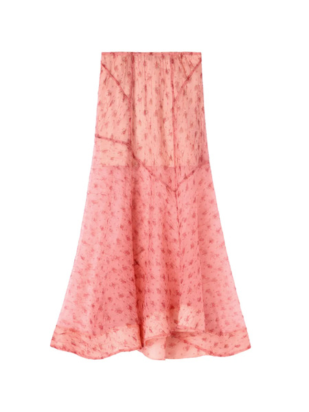  Ganni Floral-print Maxi Skirt - Pink 