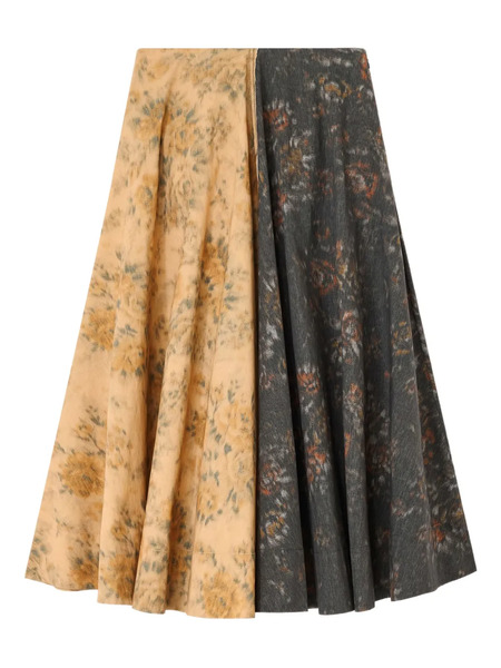  Ganni Floral-print Maxi Skirt - Yellow 