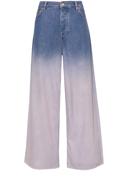 Ganni Future High-rise Wide-leg Jeans - Blue 