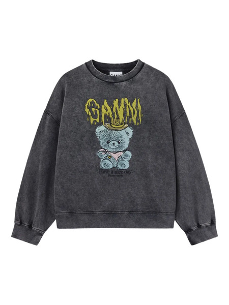  Ganni Graphic-print Sweatshirt - Grey 