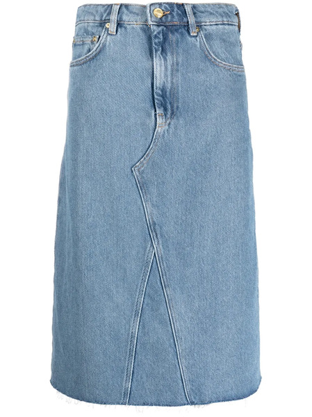  Ganni High-waist Denim Skirt - Blue 