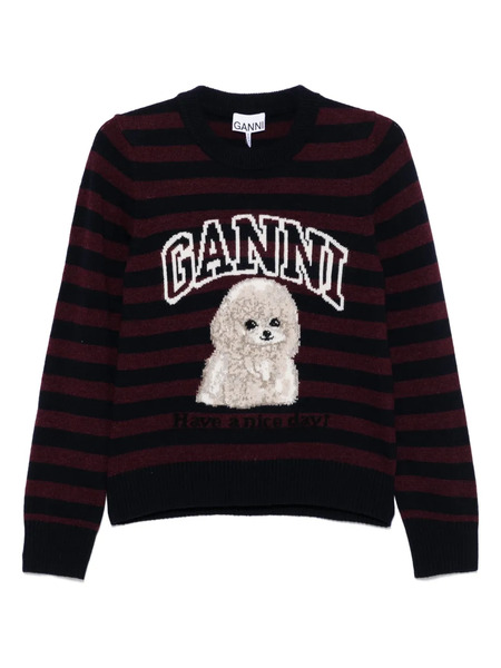  Ganni Intarsia-knit Jumper - Blue 