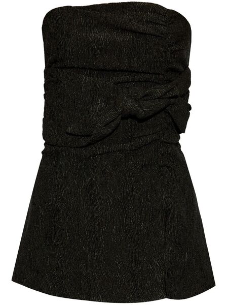  Ganni Knot-detailing Strapless Top - Black 